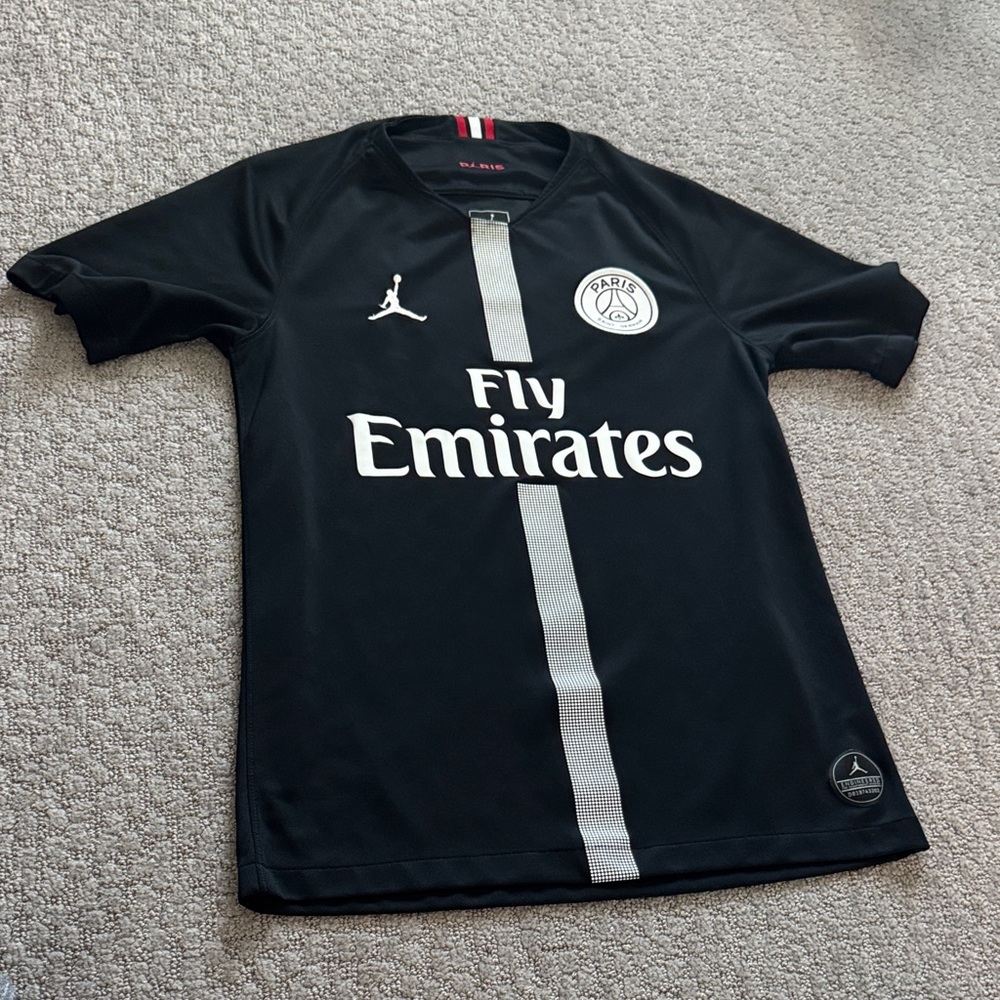 Jordan Black Paris Logo Athletic Top with White Jumpman